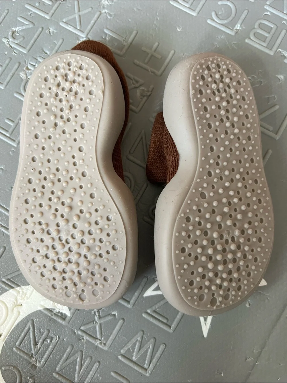 Brown Sock-Style Baby Shoes